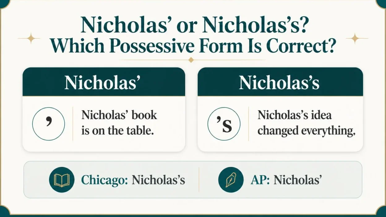 Nicholas’ or Nicholas’s