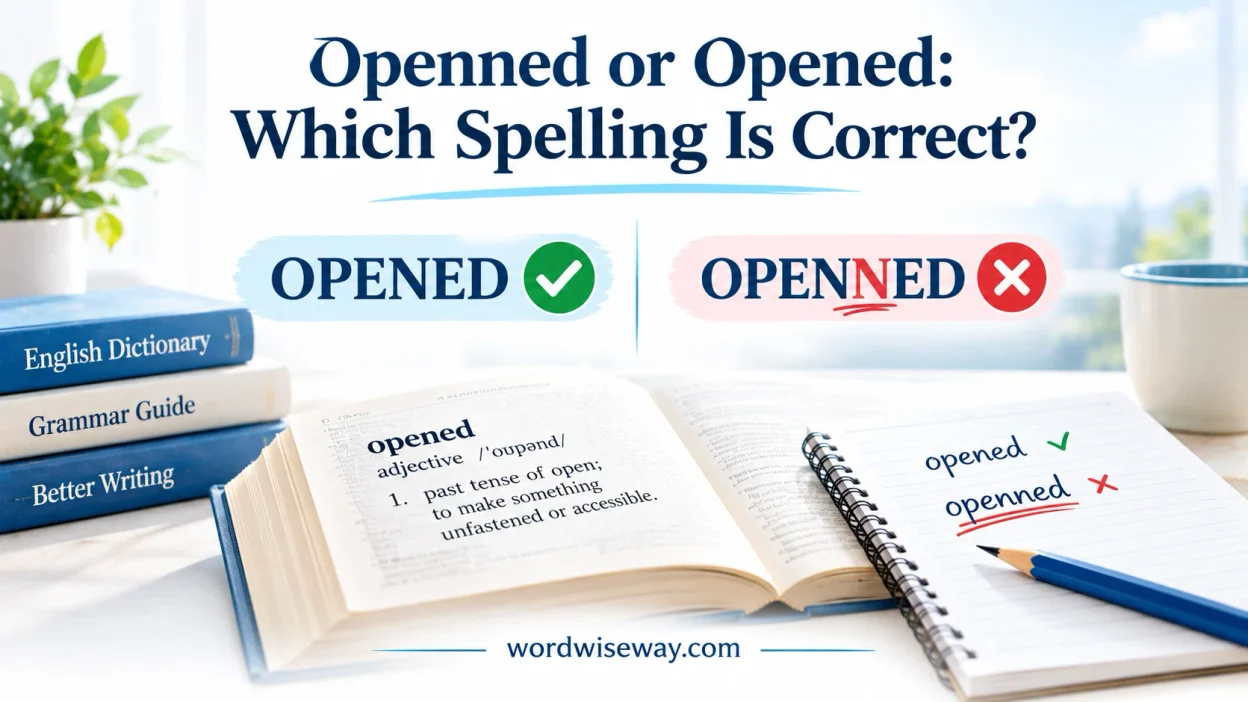 Openned or Opened