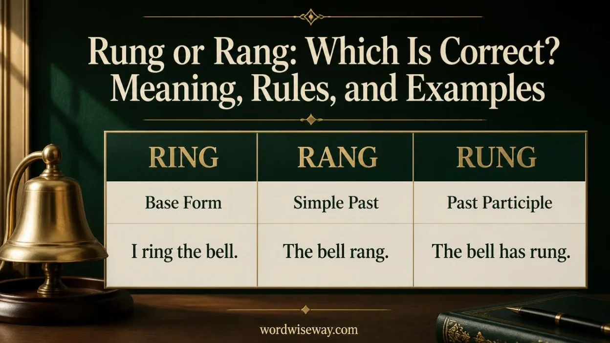 Rung or Rang