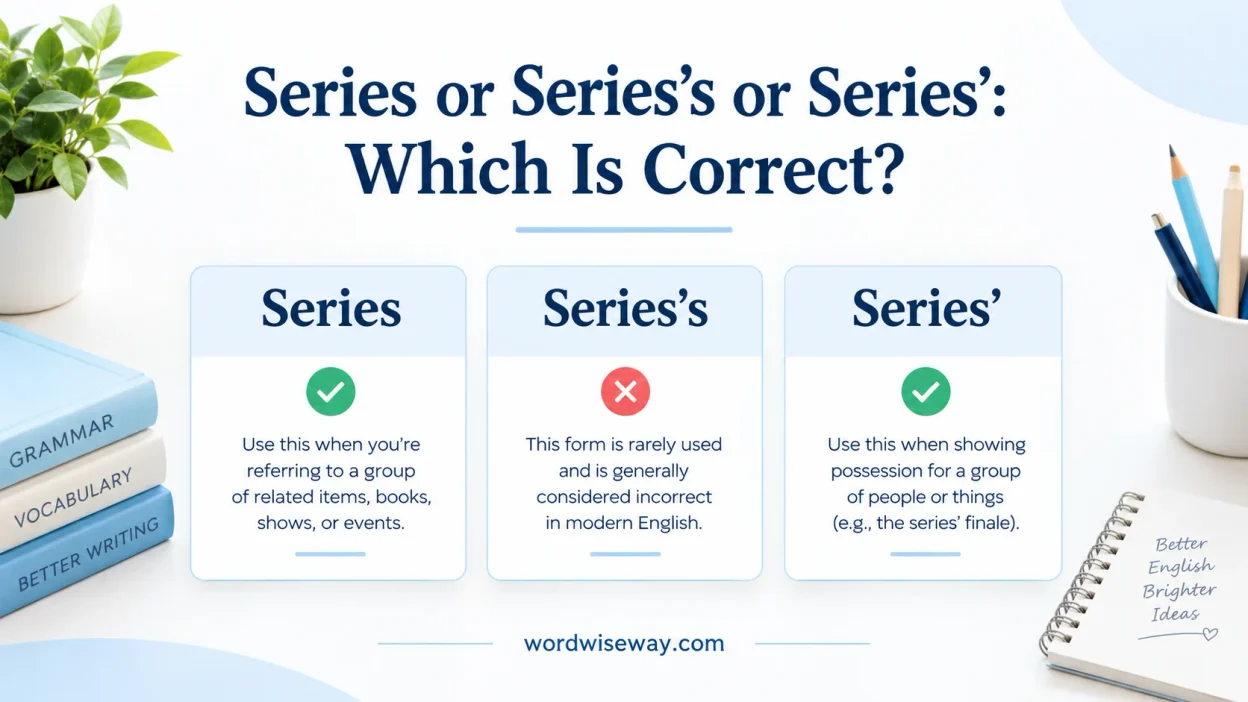 Series or Series’s or Series’
