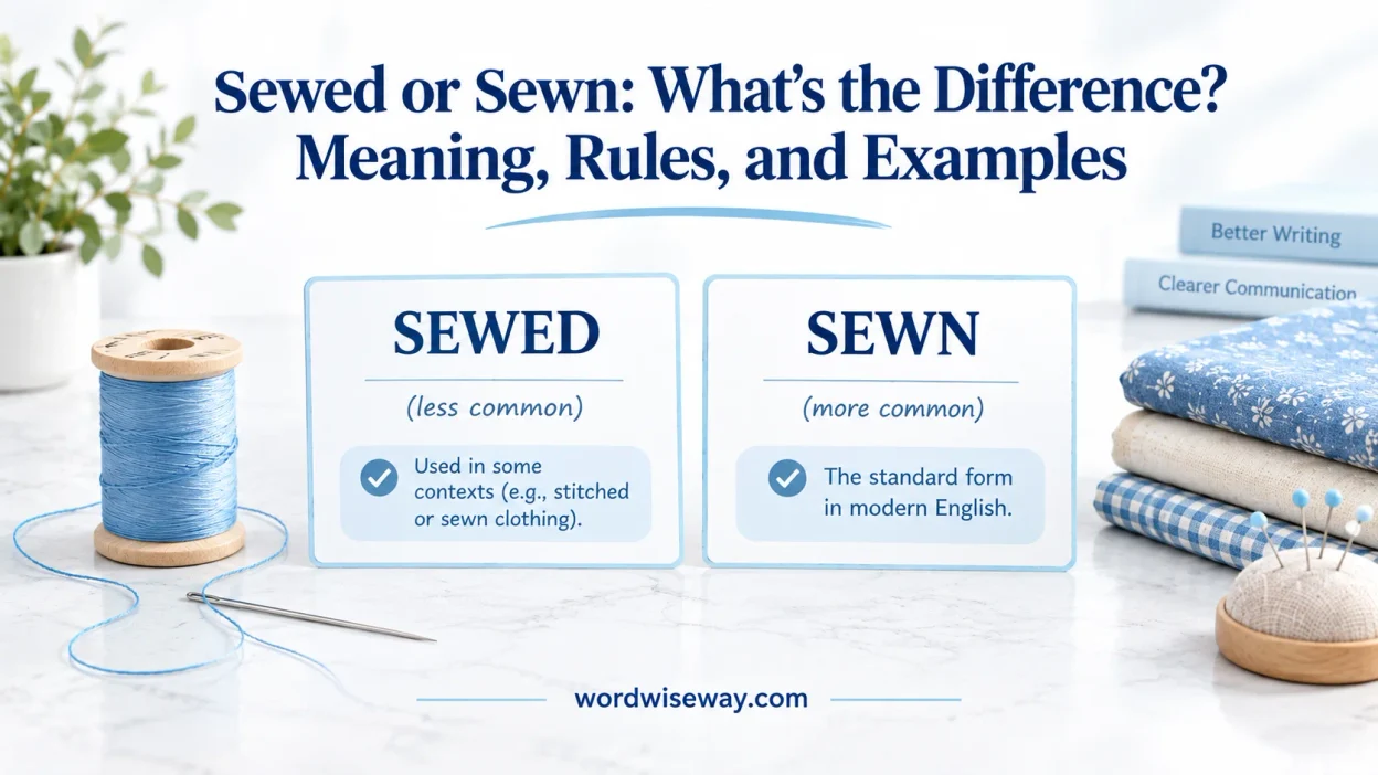 Sewed or Sewn