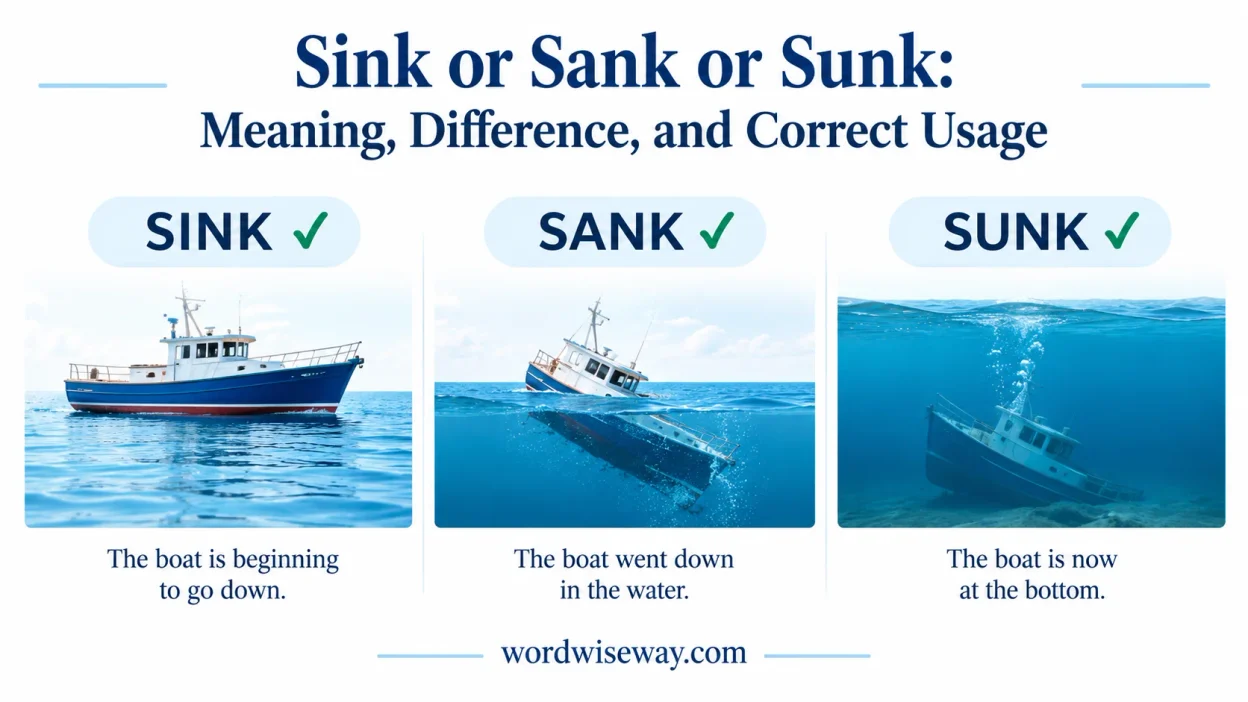 Sink or Sank or Sunk