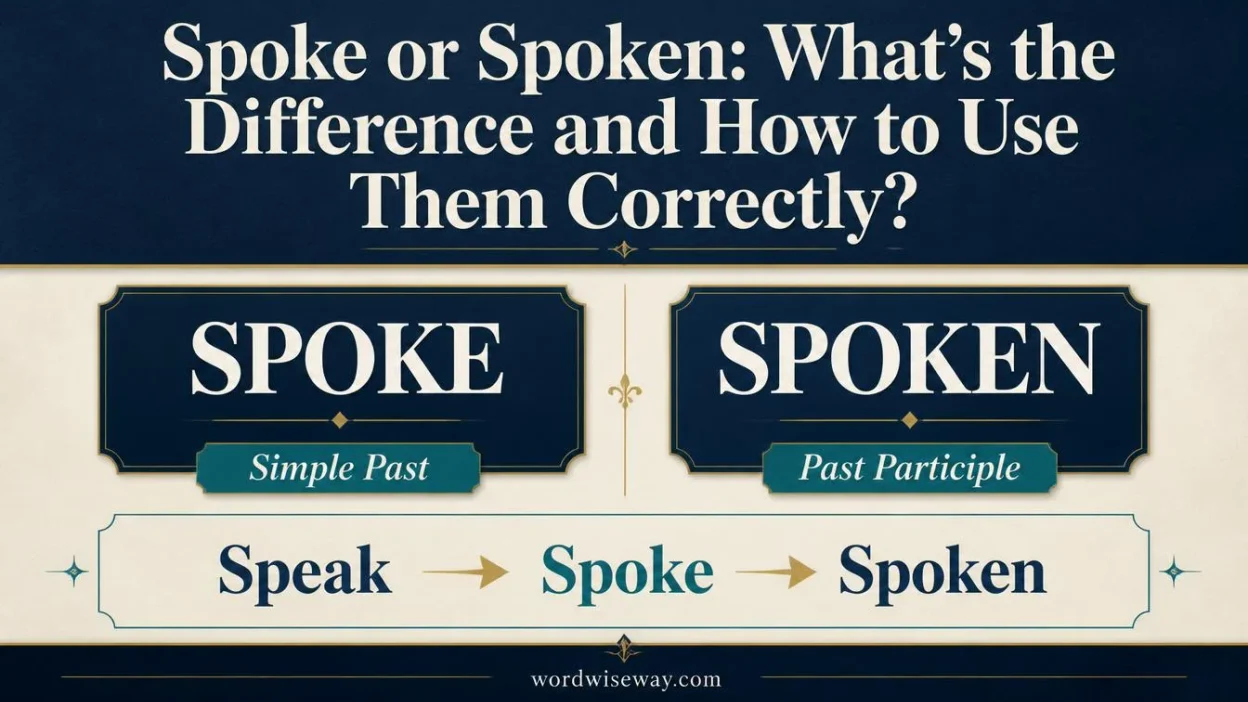 Spoke or Spoken
