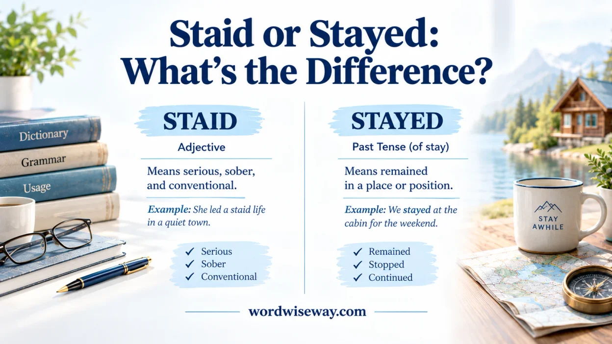 Staid or Stayed