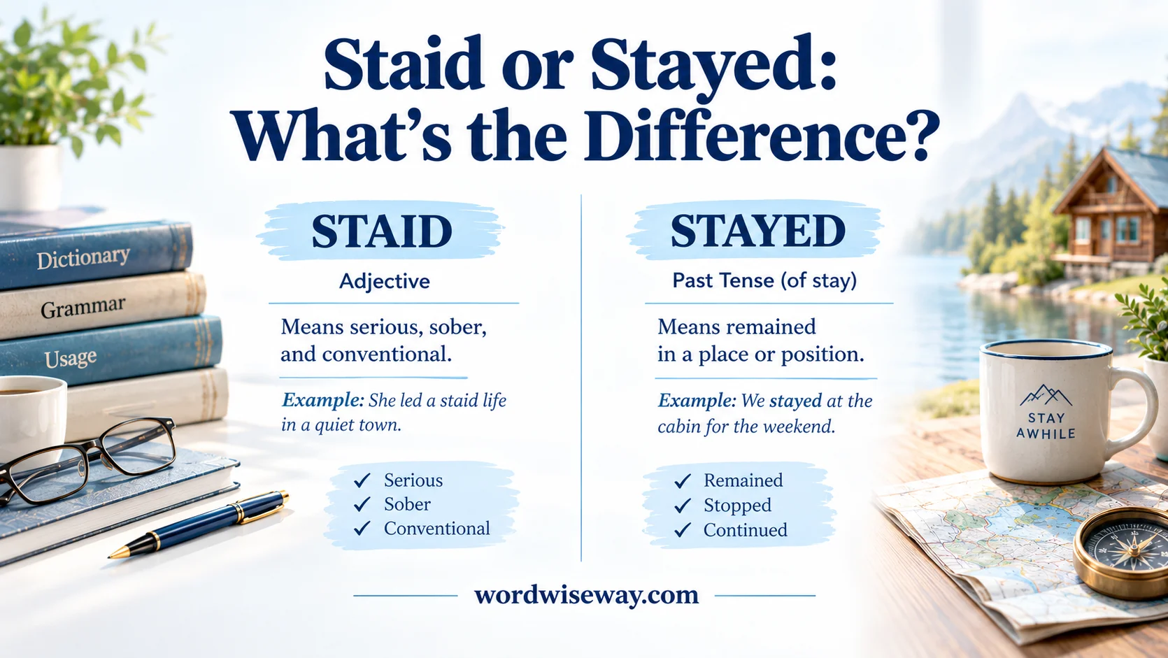 Staid or Stayed