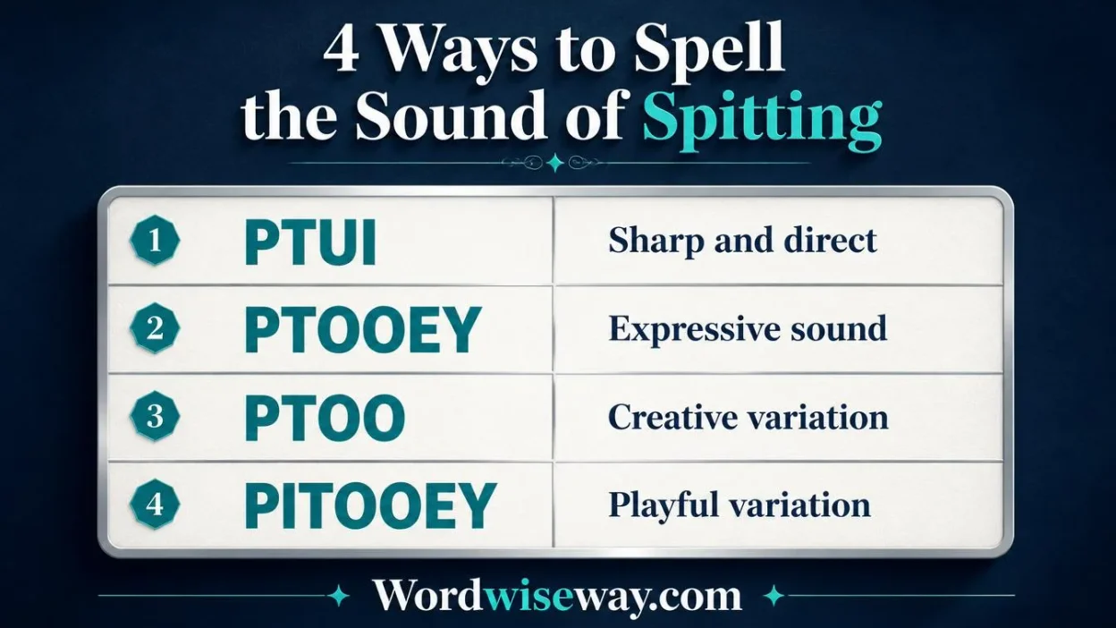Ways to Spell the Sound of Spitting