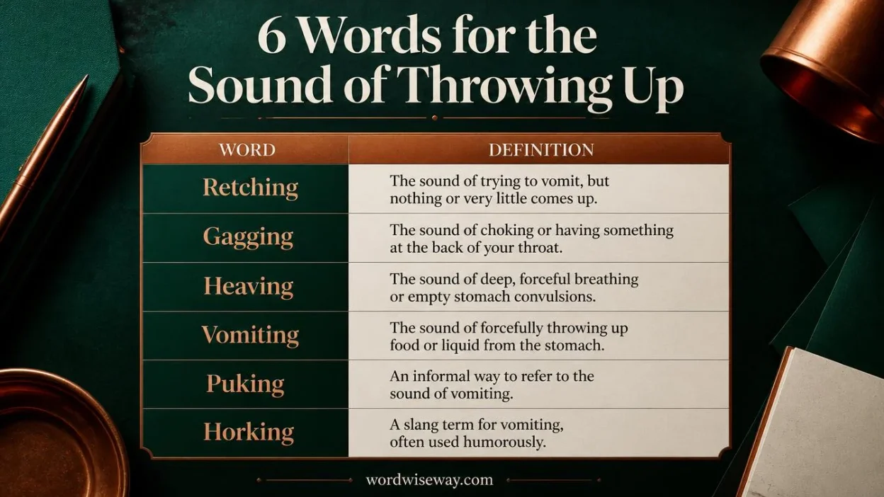 Words for the Sound of Throwing Up