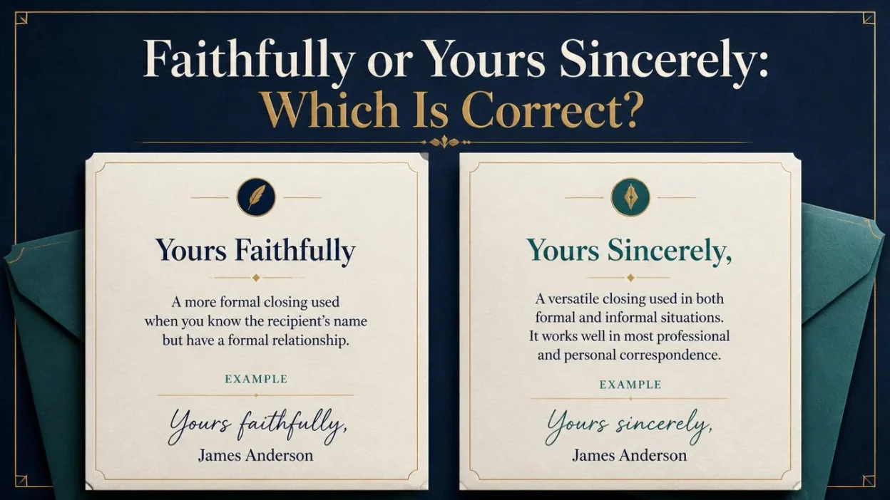 Yours Faithfully or Yours Sincerely