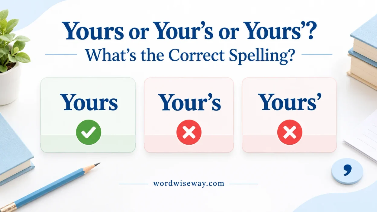 Yours or Your’s or Yours’